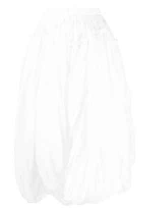 Comme des Garçons TAO draped full midi skirt - White