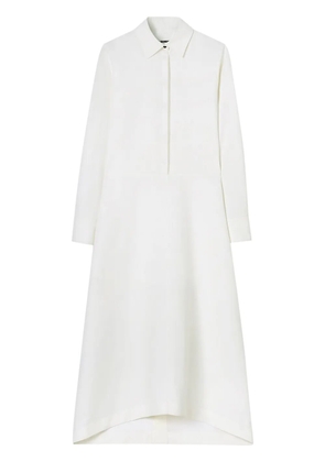 Jil Sander long-sleeve cotton long dress - White