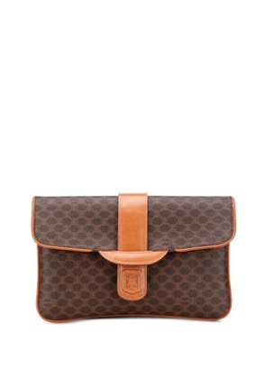 Celine Pre-Owned 20th Century Macadam Coated Canvas clutch bag - Brown