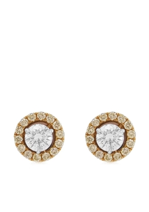 HYT Jewelry 18kt yellow and white gold diamond stud earrings