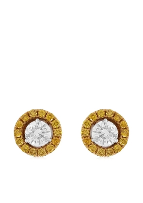 HYT Jewelry 18kt white gold diamond stud earrings - Orange