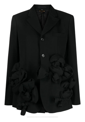 Comme Des Garçons appliqué-detail wool blazer - Black