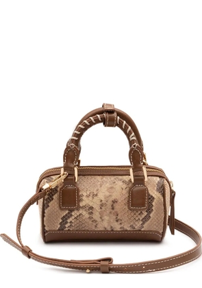 Isla Mini Bowling snakeskin top handle mini bag - Neutrals
