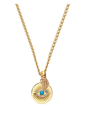 Nialaya Jewelry evil eye and hamsa hand necklace - Gold