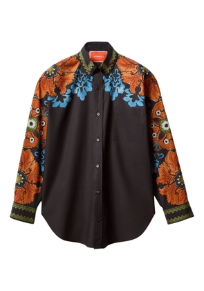 La DoubleJ floral-print shirt - Brown