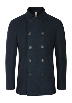 Eleventy double-breasted wool coat - Blue