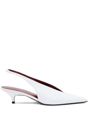 Proenza Schouler 40mm leather heeled pumps - White