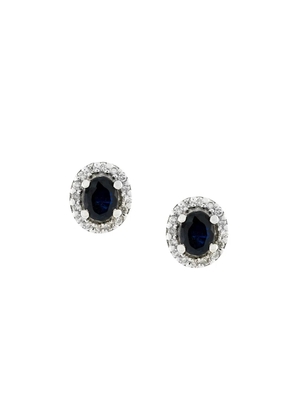 Wouters & Hendrix Gold 18kt gold, diamond and sapphire stud earrings - Blue
