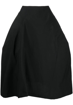 Comme Des Garçons panelled wool midi skirt - Black