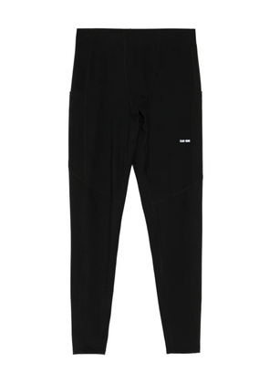 TEAM WANG design logo-printed performance leggings - Black