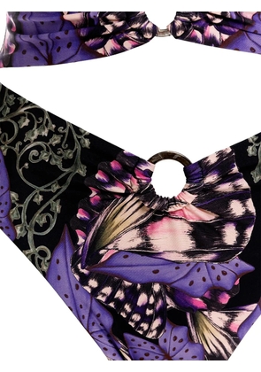 Agua Bendita Conga butterfly-print swimsuit - Purple