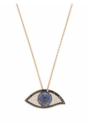 Monan 18kt rose gold sapphire and diamond necklace - Pink