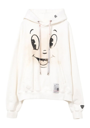 Maison MIHARA YASUHIRO Happy Face-print hoodie - White