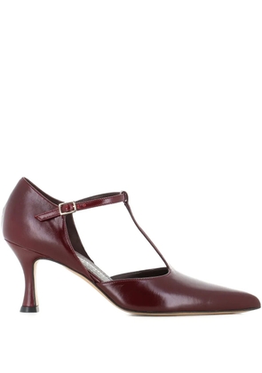 Antonio Barbato Maestri Veneziani 70mm T-strap buckle pumps - Red