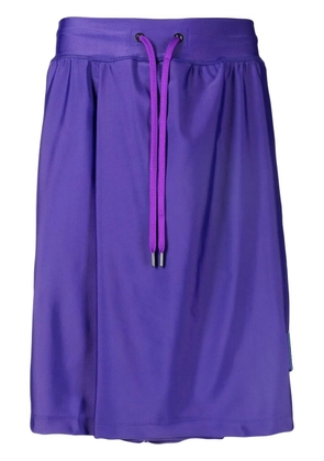 Fumito Ganryu logo patch track shorts - Purple