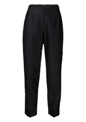 GIA STUDIOS satin-finish two-pocket slim-cut trousers - Black