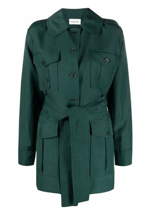 P.A.R.O.S.H. belted short trench coat - Green