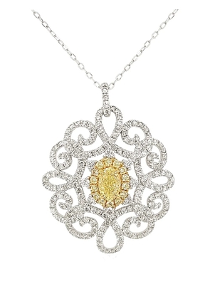 HYT Jewelry platinum diamond pendant necklace - Silver