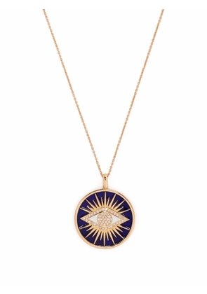 Monan 18kt rose gold enamel and diamond necklace - Pink