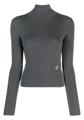 Patou merino-blend mock-neck jumper - Grey