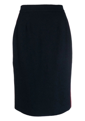 CHANEL Pre-Owned 1980s high-waisted knitted skirt - Blue