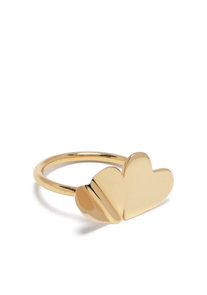Cadar 18kt yellow gold Double Folded heart ring