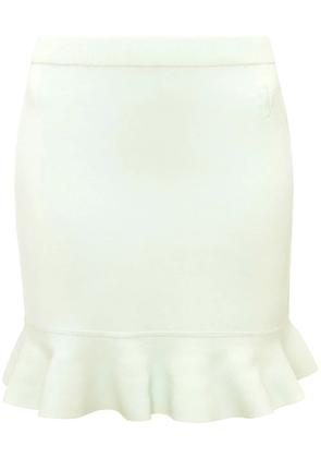 JW Anderson logo-embroidered knitted skirt - Green