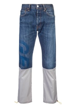 Geo reconstructed denim jeans - Blue