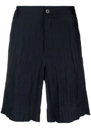 Giorgio Armani crinkled wide-leg shorts - Blue