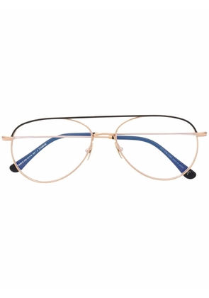 TOM FORD Eyewear slim pilot glasses - Gold