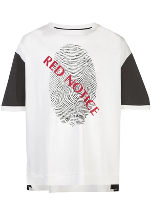Mostly Heard Rarely Seen short sleeve Red Notice print T-shirt - White