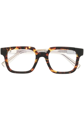 Kuboraum square-frame glasses - Brown