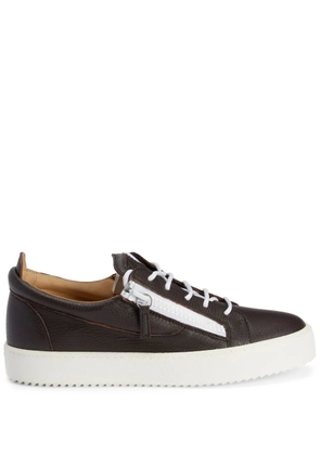 Giuseppe Zanotti Frankie double-zip low-top sneakers - Brown
