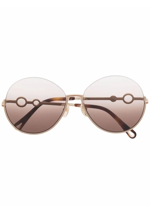 Chloé Eyewear Sofya round frame sunglasses - Gold