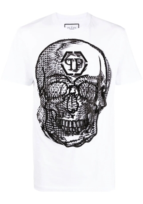 Philipp Plein skull-print cotton T-shirt - White