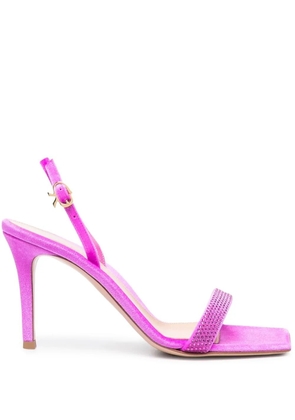 Gianvito Rossi Britney 95mm rhinestone-embellished sandals - Pink