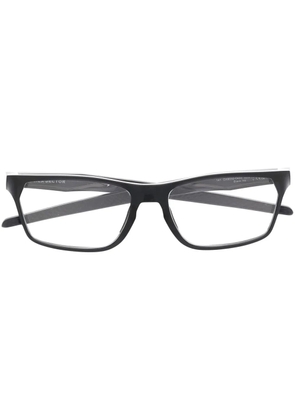 Oakley logo-plaque rectangle-frame glasses - Black