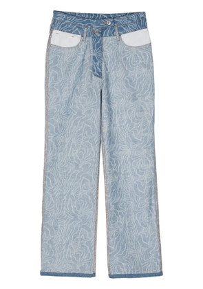 Sonia Rykiel Zebra high-rise flared jeans - Blue