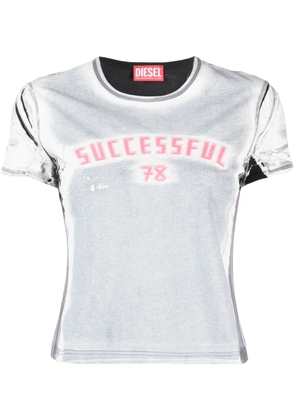 Diesel T-Uncutie-Long-M2 cotton T-shirt - Grey