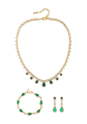 Susan Caplan Vintage 1980s D'Orlan crystal-embellished necklace and earrings set - Gold