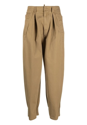 DSQUARED2 cotton tapered trousers - Neutrals