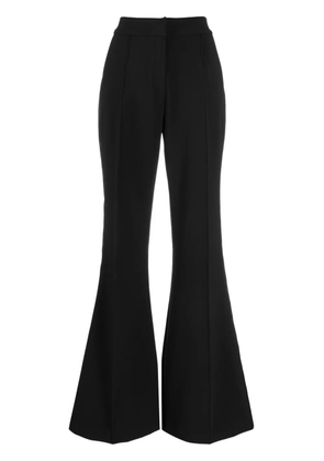 Elie Saab satin-embellished flared trousers - Black