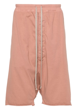 Rick Owens DRKSHDW drop-crotch cotton track shorts - Pink