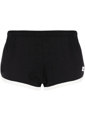 Courrèges contrasting-trim logo shorts - Black