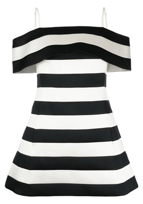 Kimhekim off-shoulder silk-wool minidress - Black