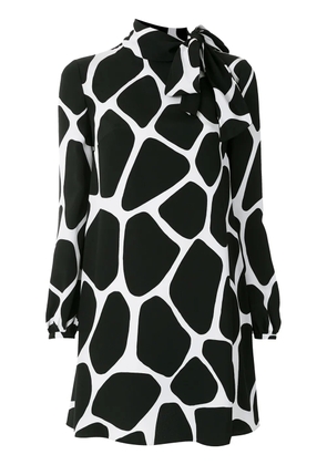 Valentino Garavani giraffe print silk mini dress - Black