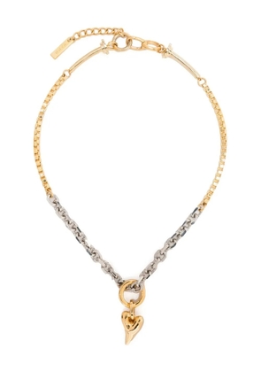 Vann Jewelry small heart pendant two-tone necklace - Gold