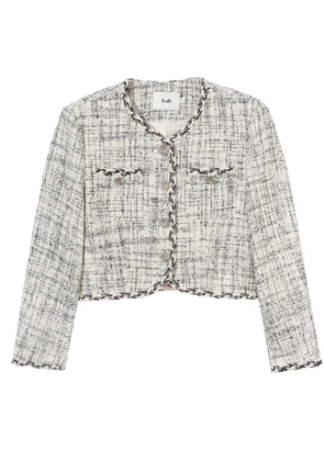 b+ab cropped tweed jacket - White