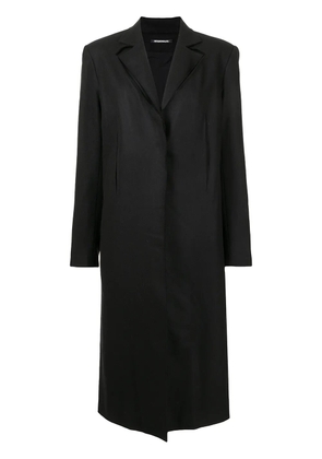 Boyarovskaya slit-detail single-breasted coat - Black