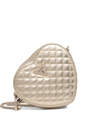 GUESS USA logo-plaque crossbody bag - Gold